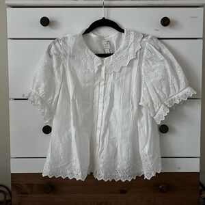 Gap x Dôen Eyelet Blouse